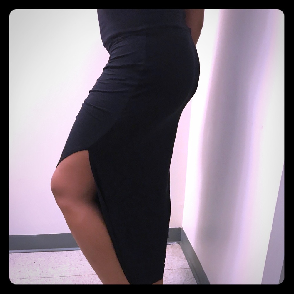 Black Maxi Skirt with Side slits